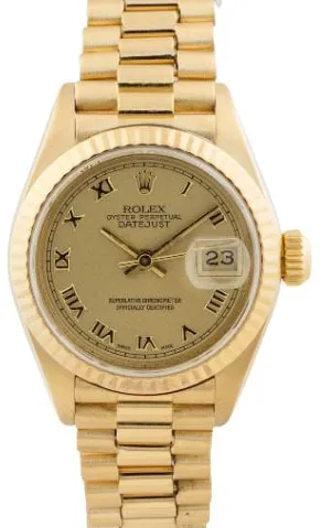 Rolex Lady-Datejust 69178 26mm Yellow gold Champagne