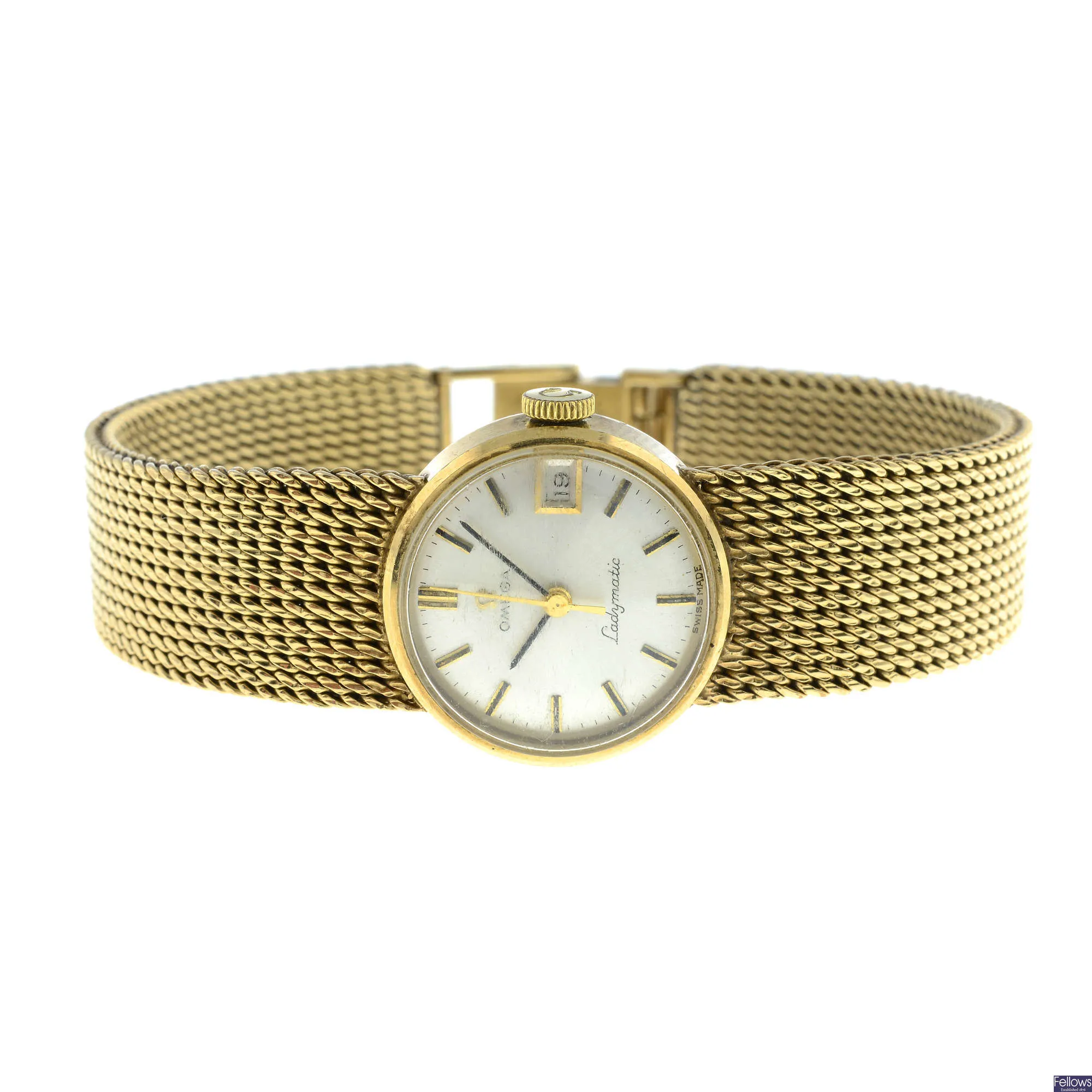 Omega Ladymatic 19mm Yellow gold Silver