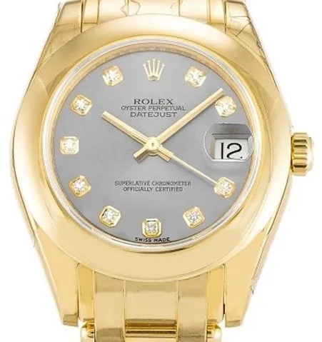 Rolex Datejust 31 81208 34mm Yellow gold Gray