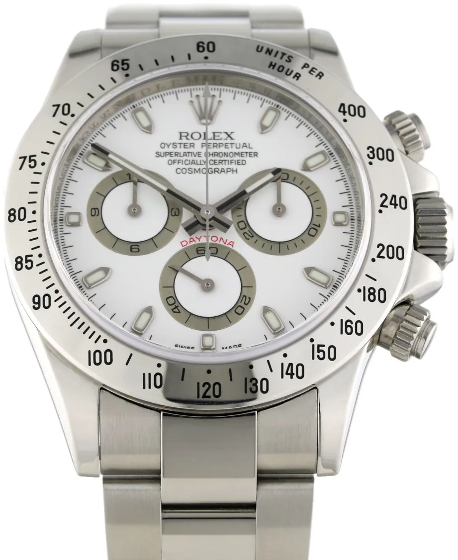 Rolex Daytona 116520 40mm Stainless steel White