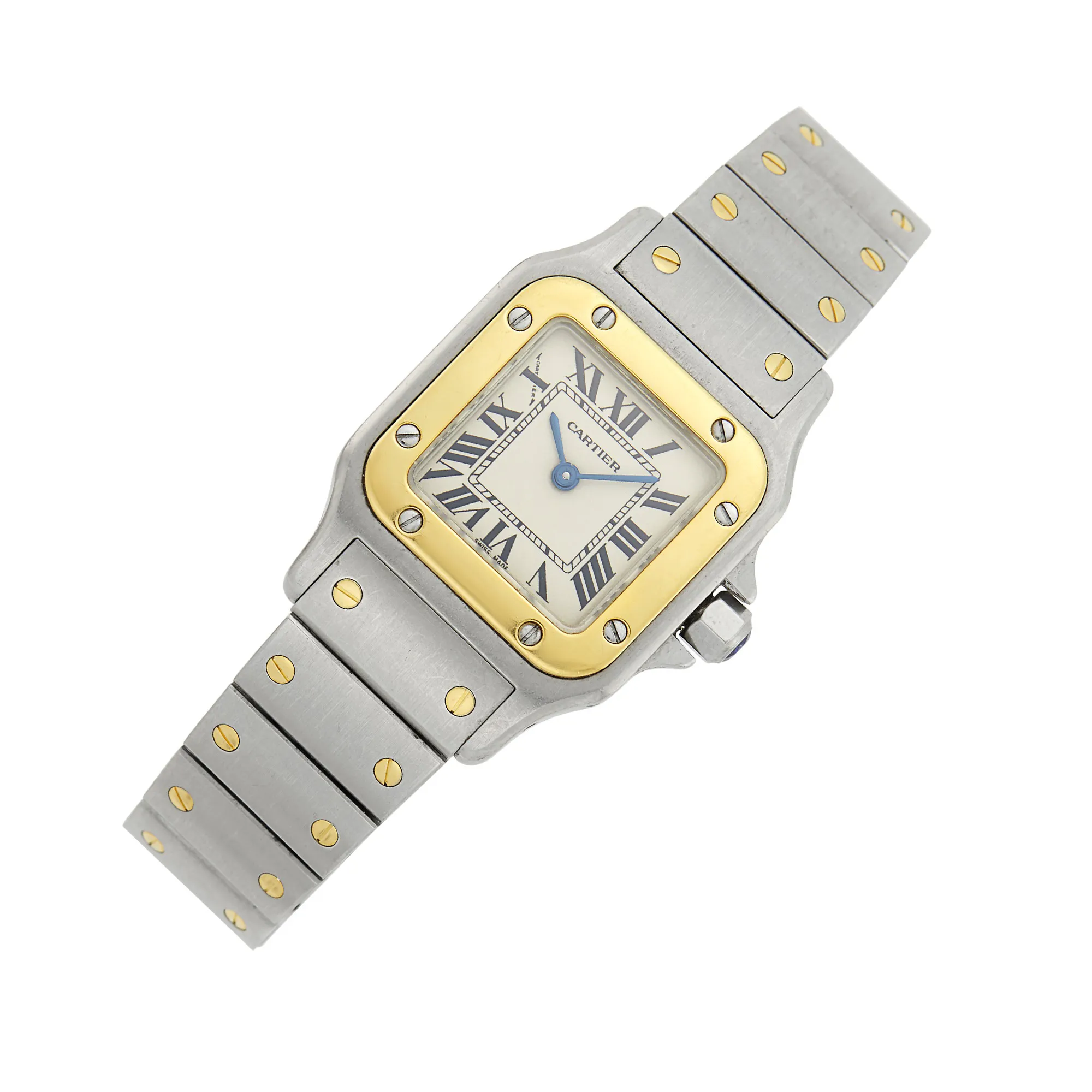 Cartier Santos 1567 24mm Yellow gold and Stainless steel and PVD Silver