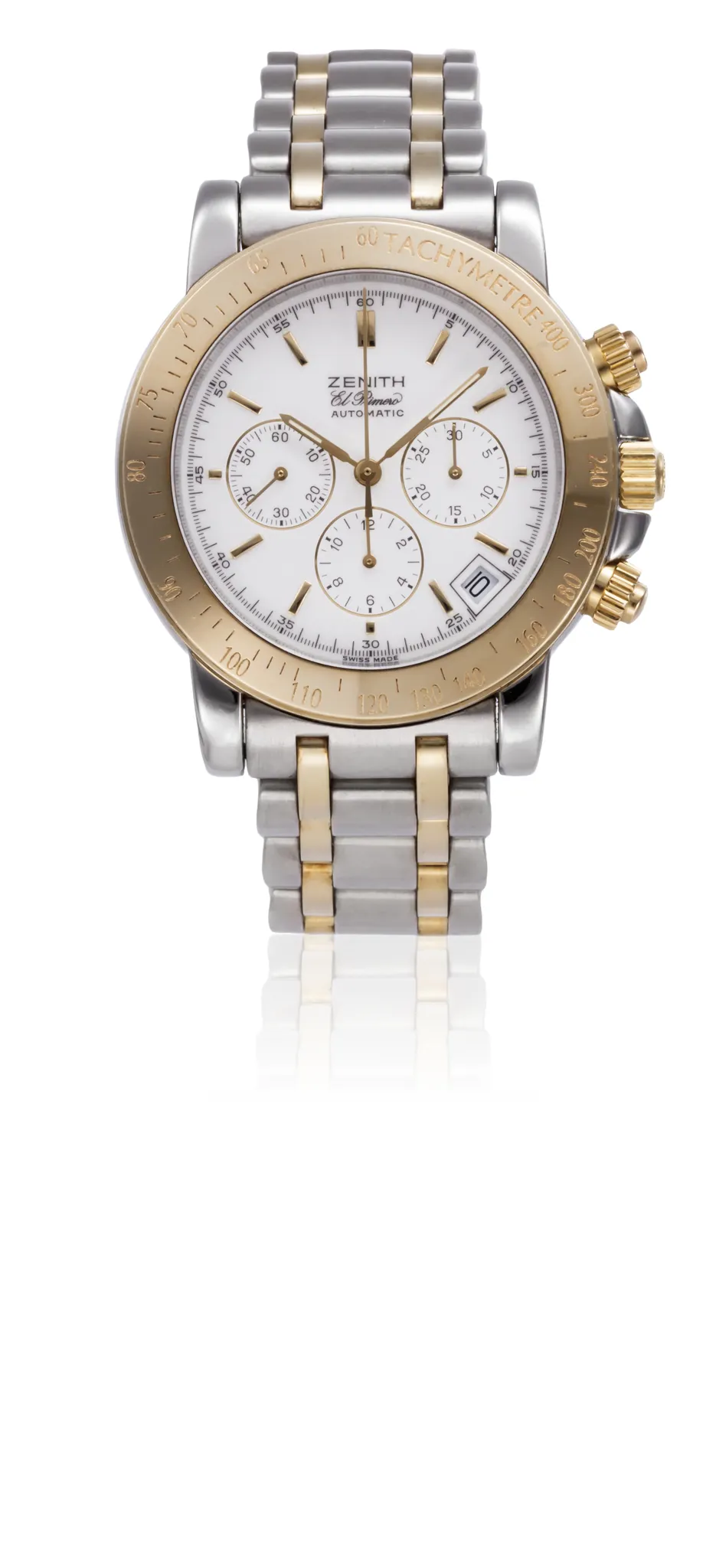 Zenith El Primero 58.0360.400 40mm Yellow gold and stainless steel Silver