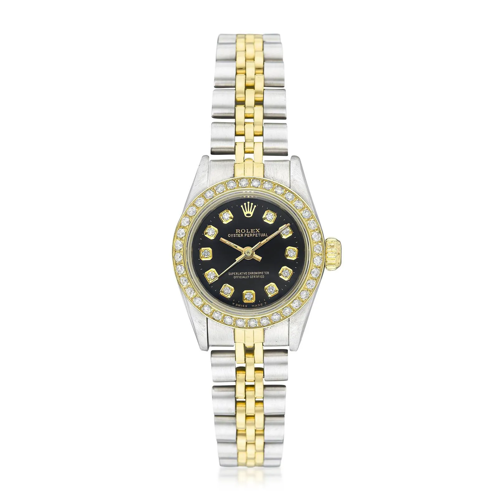 Rolex Oyster Perpetual 67193 26mm Yellow gold and Stainless steel and PVD Black