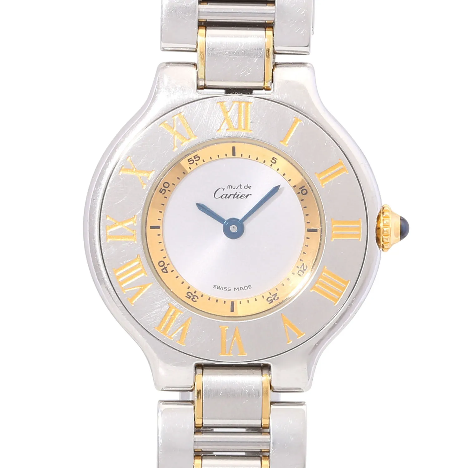 Cartier Must 21 1340 28mm Gold and Steel Silver