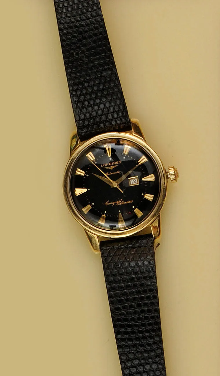 Longines Conquest 35mm Yellow gold Black