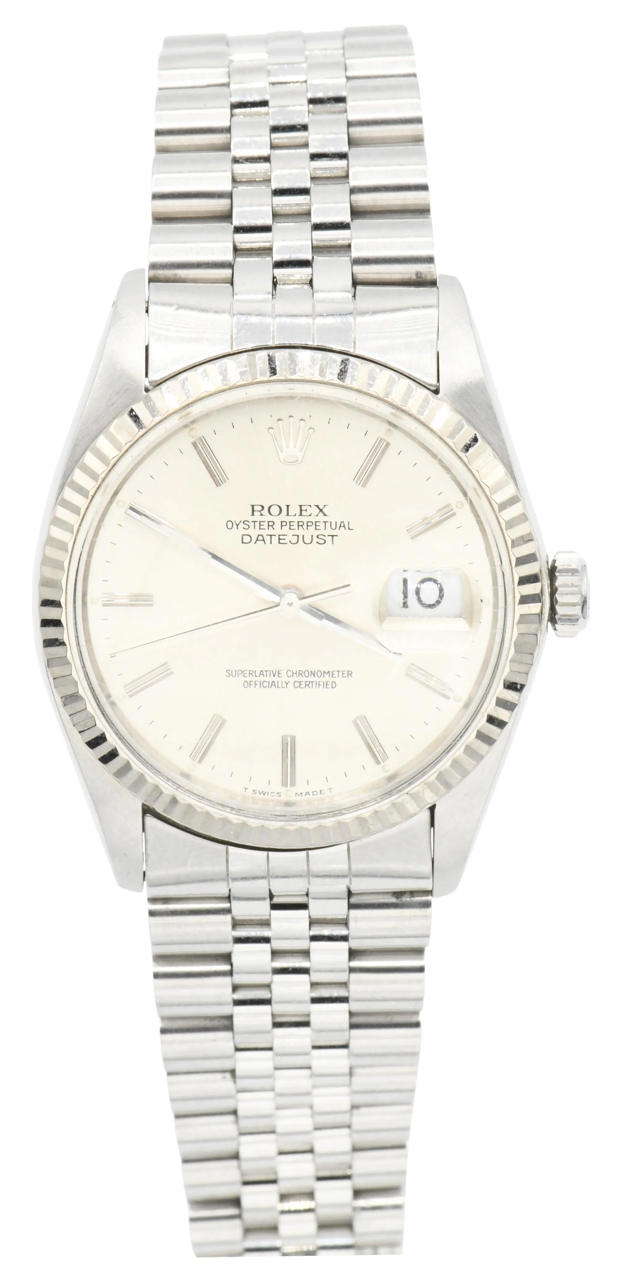 Rolex Datejust 36 16014 36mm White gold and stainless steel White
