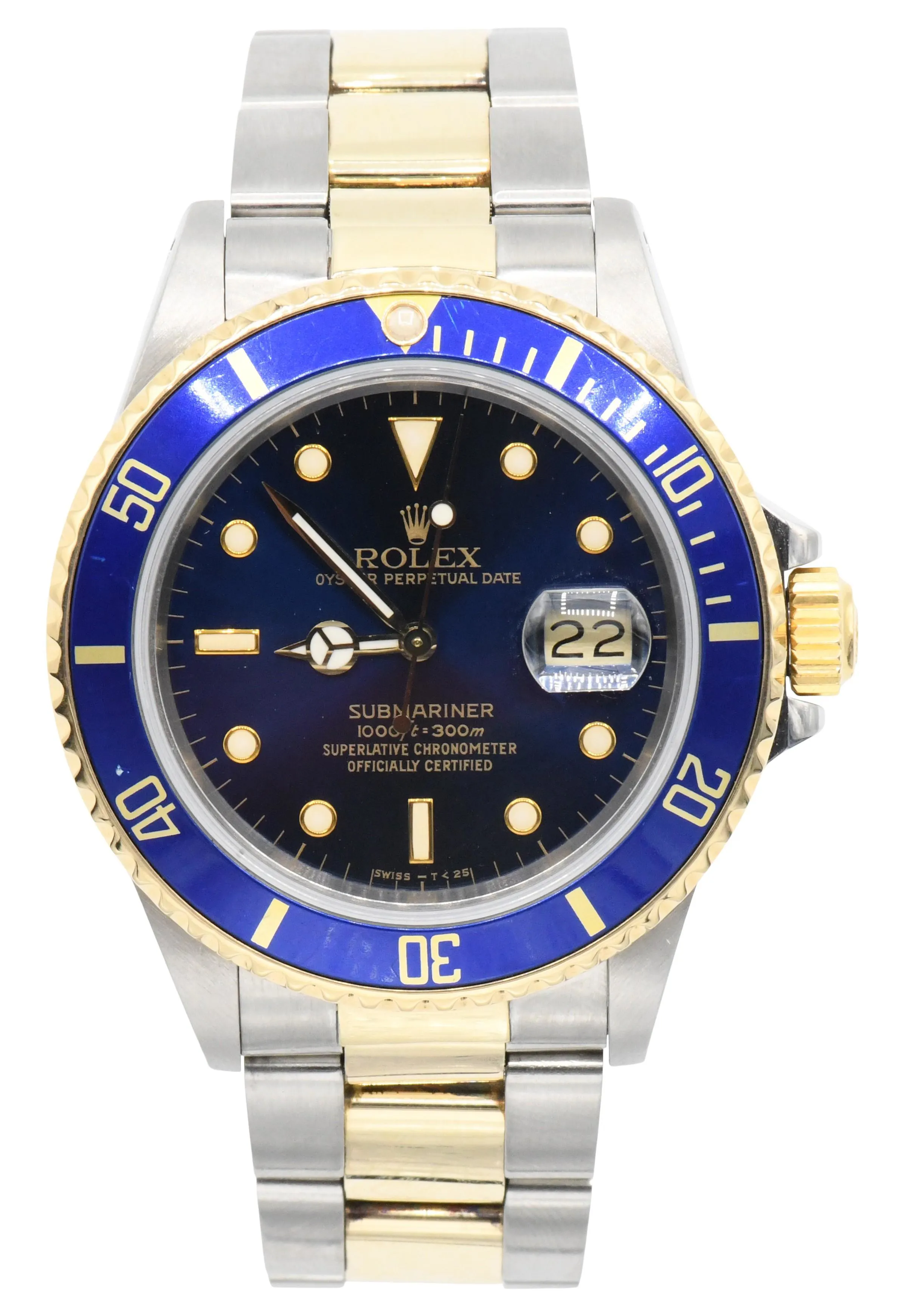 Rolex Submariner 16803 40mm Yellow gold and Stainless steel Blue