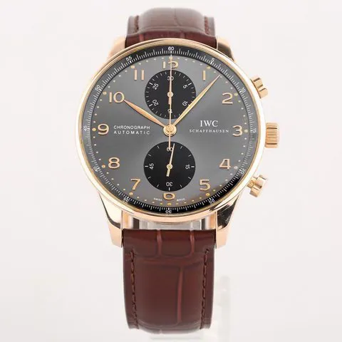 IWC Portugieser IW371482 40.9mm Rose gold Black