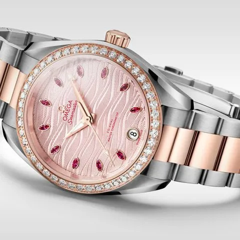 Omega Aqua Terra 220.20.34.20.60.001 34mm Stainless steel Pink