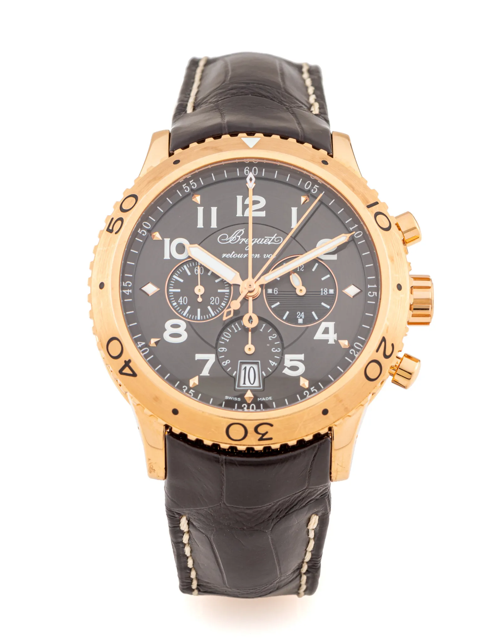 Breguet Type XXI 3810 44mm Rose gold Black