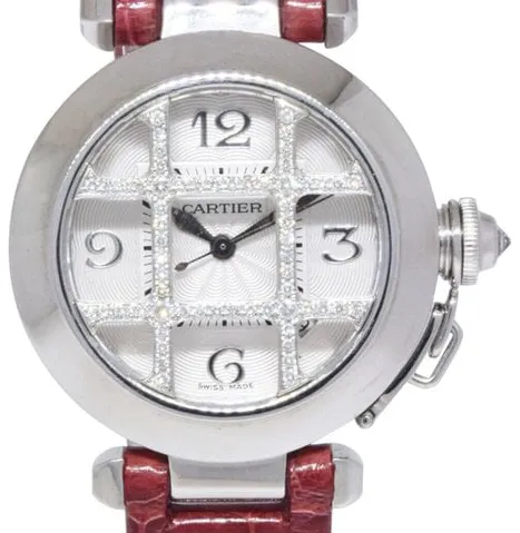 Cartier Pasha 2528 32mm White gold Silver