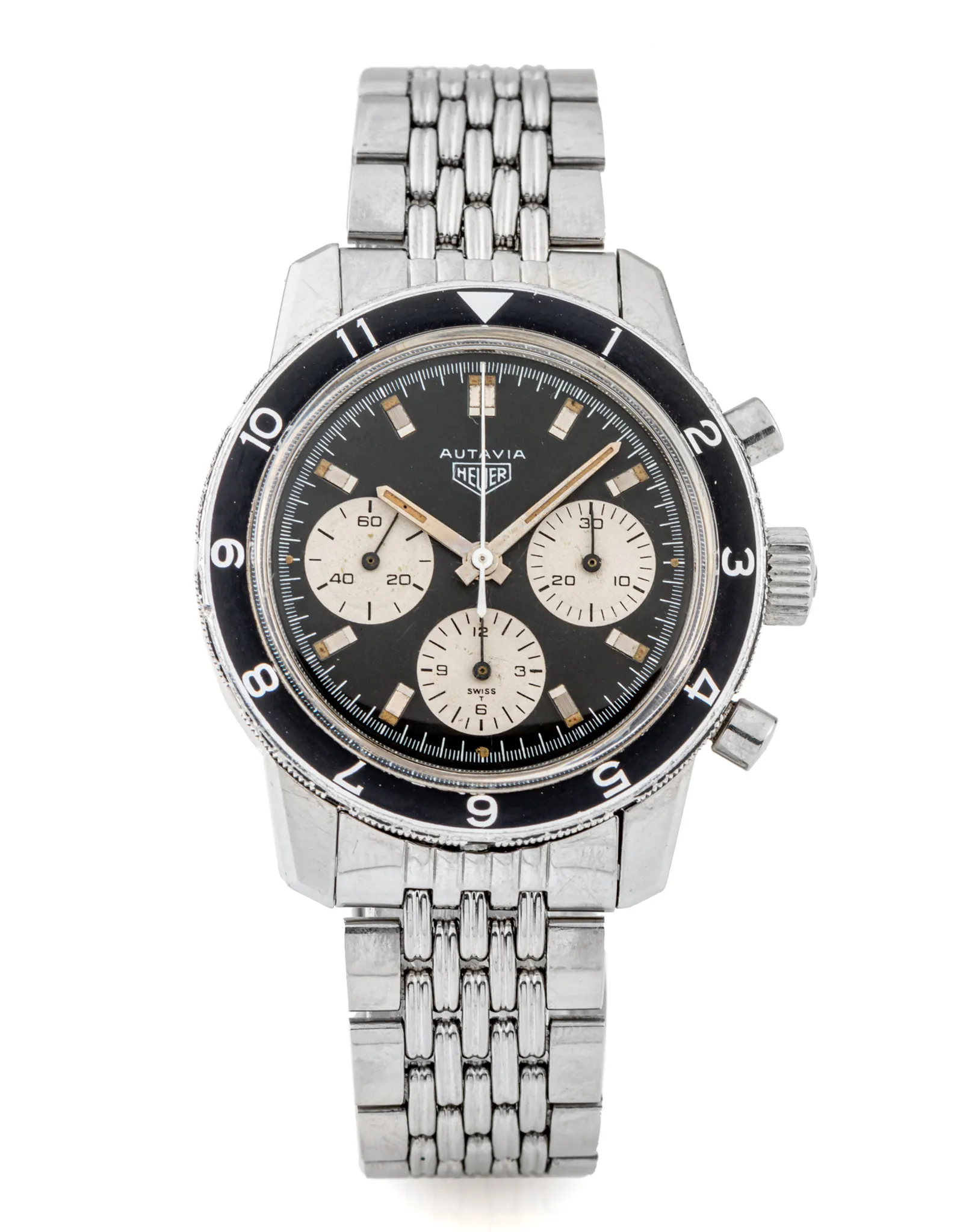 Heuer Autavia 2446C 40mm Stainless steel Black