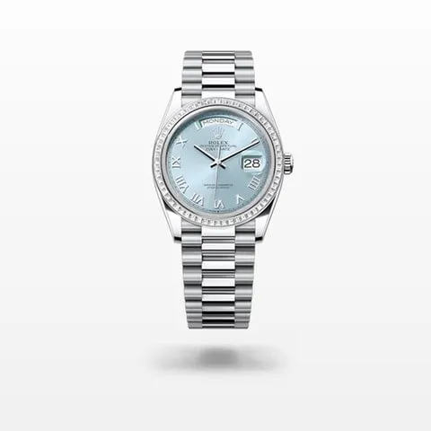 Rolex Day-Date 36 128396TBR 36mm Platinum Blue