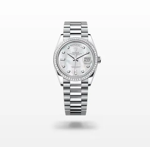 Rolex Day-Date 36 128396TBR 36mm Platinum Mother-of-pearl