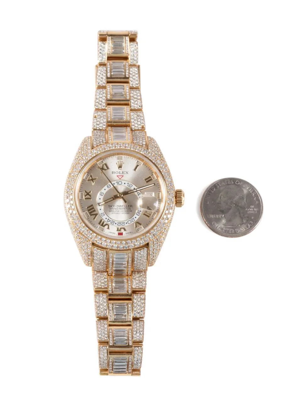 Rolex Sky-Dweller 326938 41mm Rose gold Silver 9