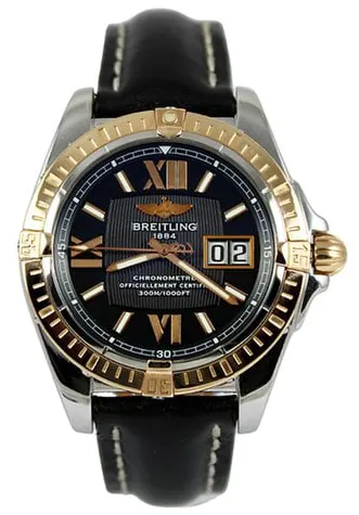 Breitling Galactic C49350 41mm Yellow gold and Stainless steel Black