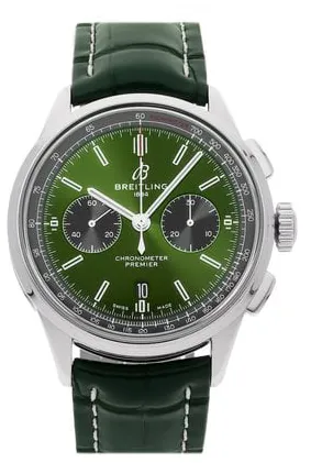 Breitling Premier AB0118221L1P2 42mm Stainless steel Green