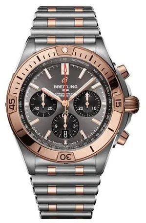 Breitling Chronomat UB0134101B1U1 42mm Yellow gold and Stainless steel Gray