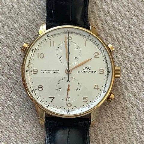 IWC Portuguese Chronograph IW3712 41mm Yellow gold White