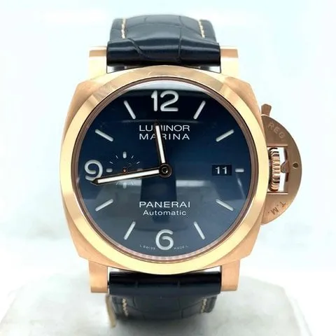 Panerai Luminor Marina PAM 01112 44mm Rose gold Blue