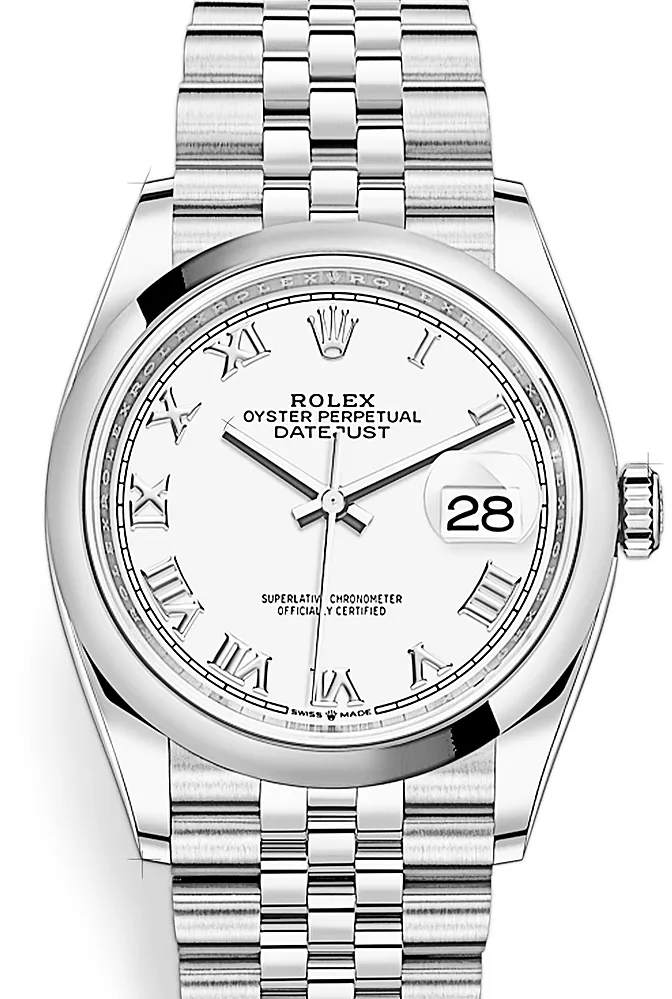 Rolex Datejust 36 126200 36mm Stainless steel White