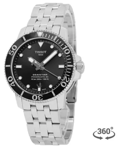 Tissot Seastar 1000 T120.407.11.051.00 43mm Stainless steel Black