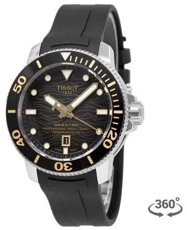 Tissot Seastar T120.607.17.441.01 46mm Stainless steel Black