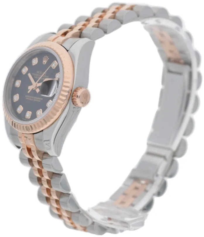 Rolex Lady-Datejust 179171 26mm Rose gold and Stainless steel Black 1