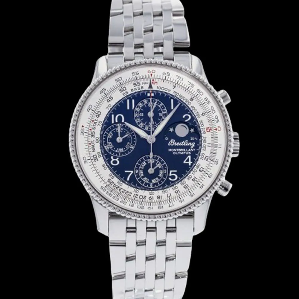 Breitling Montbrillant 42mm Stainless steel Blue