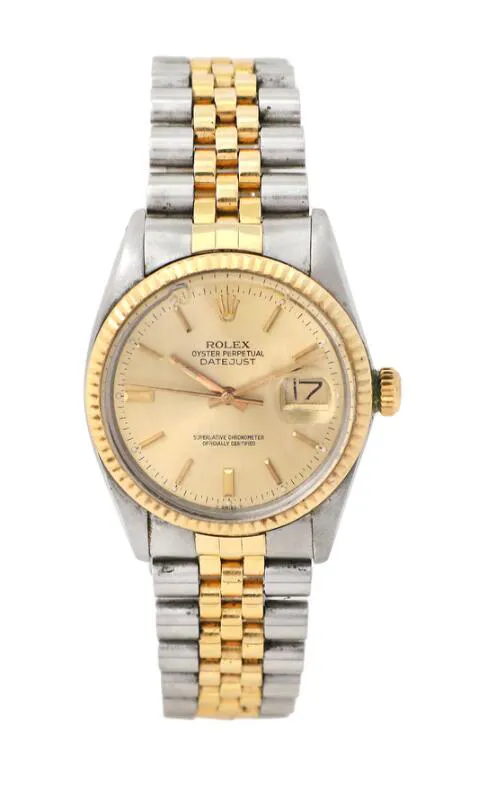 Rolex Datejust 36 16013 36mm Gold and Steel Champagne