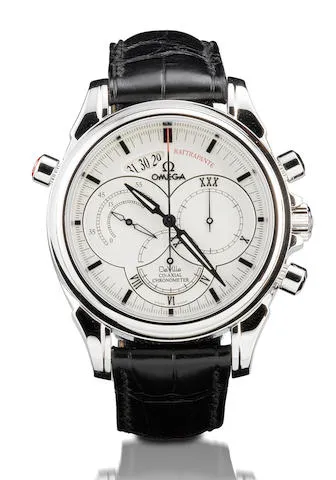 Omega De Ville Co-Axial Rattrapant Stainless steel White