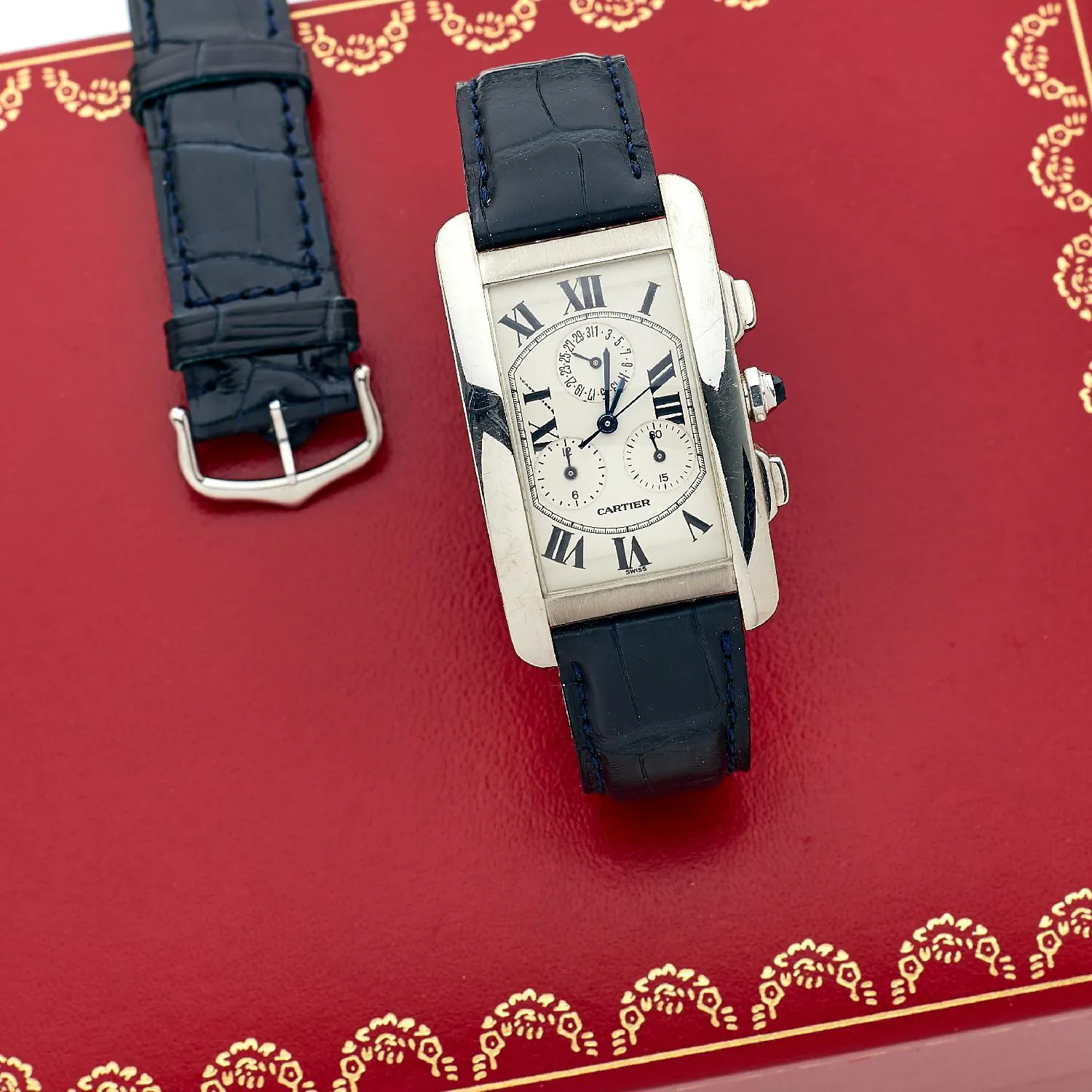 Cartier Tank 2312 45mm White gold Silver