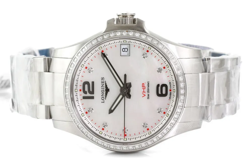 Longines Conquest L3.316.0.87.6 36mm Stainless steel Mother-of-pearl