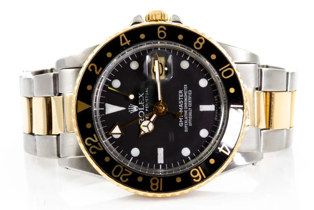 Rolex GMT-Master 16753 40mm Yellow gold and Stainless steel Black