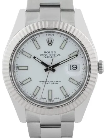 Rolex Datejust II 116334 41mm Stainless steel White