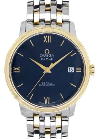 Omega De Ville 424.20.37.20.03.001 37mm Yellow gold and Stainless steel Blue