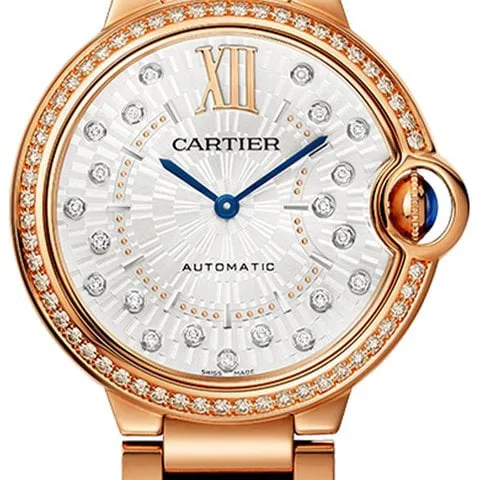 Cartier Ballon Bleu 36mm Rose gold Silver