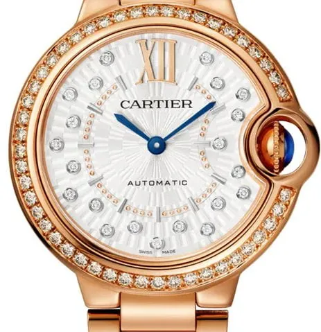 Cartier Ballon Bleu de Cartier WJBB0082 33mm Rose gold Silver