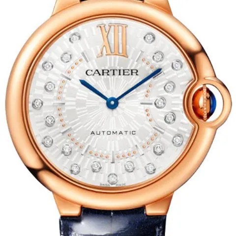 Cartier Ballon Bleu 36mm Rose gold Silver