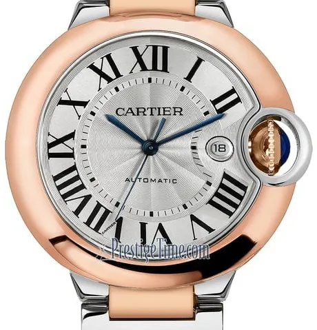 Cartier Ballon Bleu 42mm Yellow gold and Stainless steel Silver