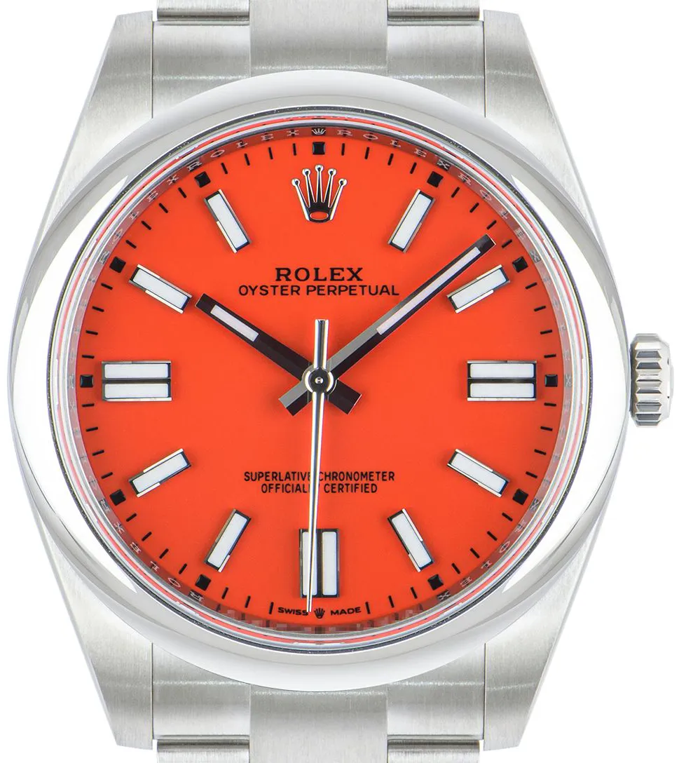 Rolex Oyster Perpetual 41 124300 41mm Stainless steel Red 4