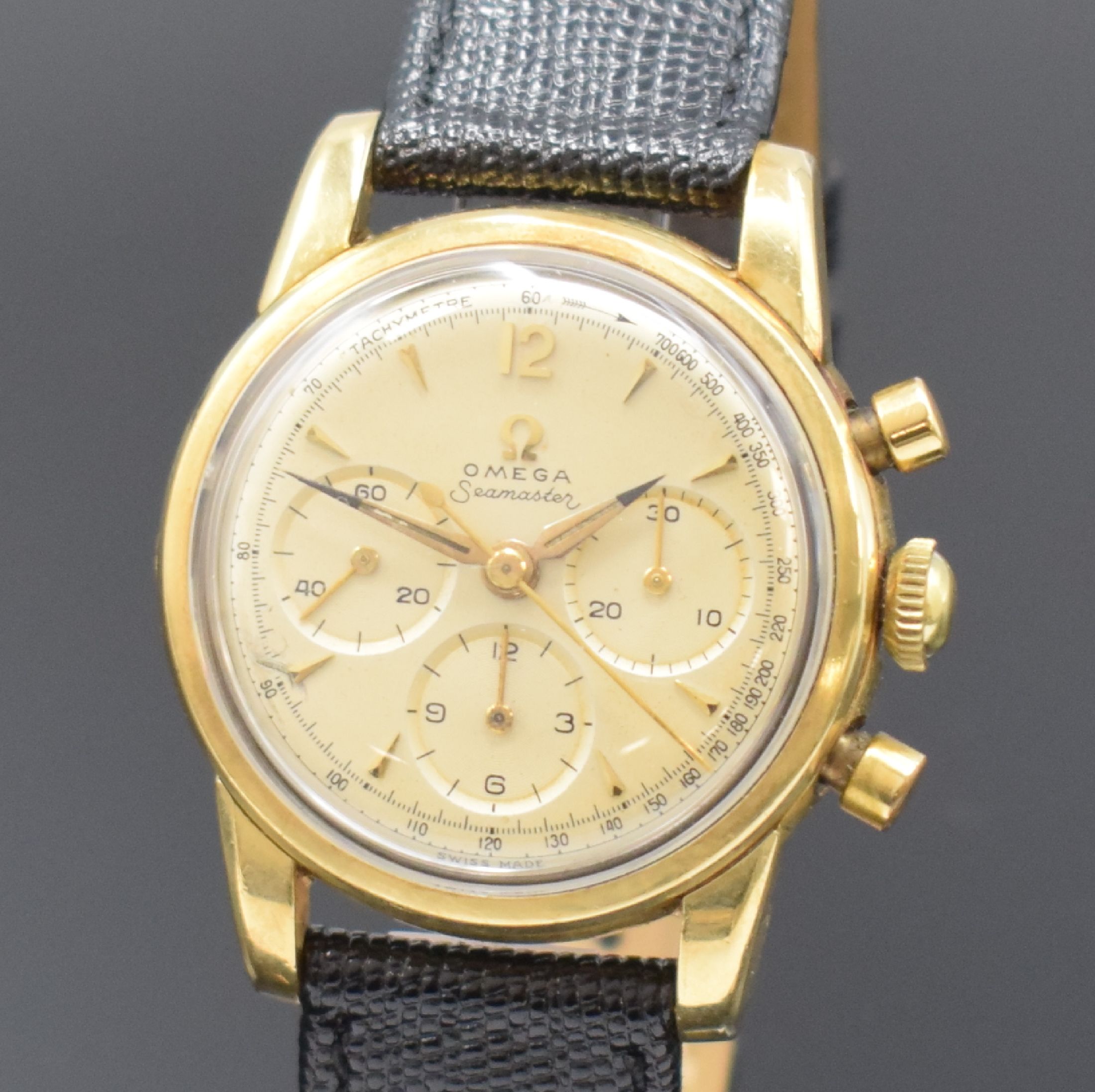 Omega Seamaster Date Box Vintage Gold Quartz Mens Watch