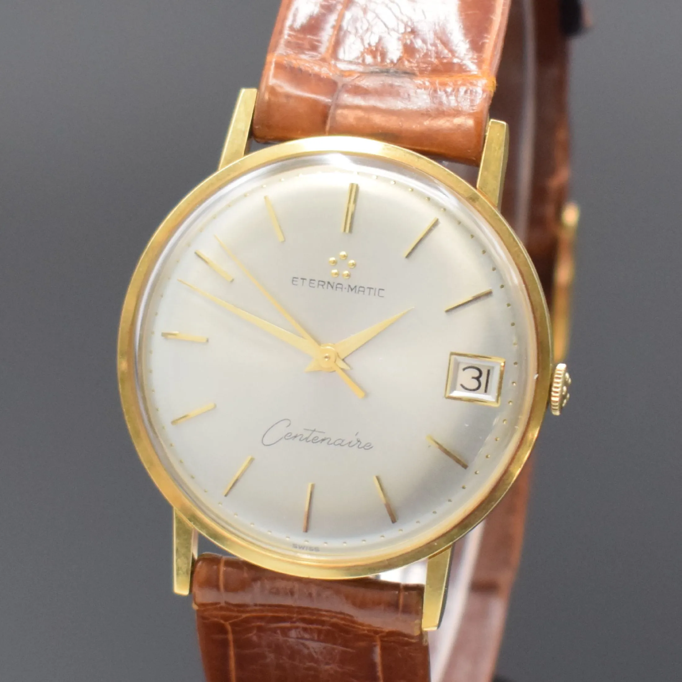 Eterna Centenaire 33mm Yellow gold Silver 1