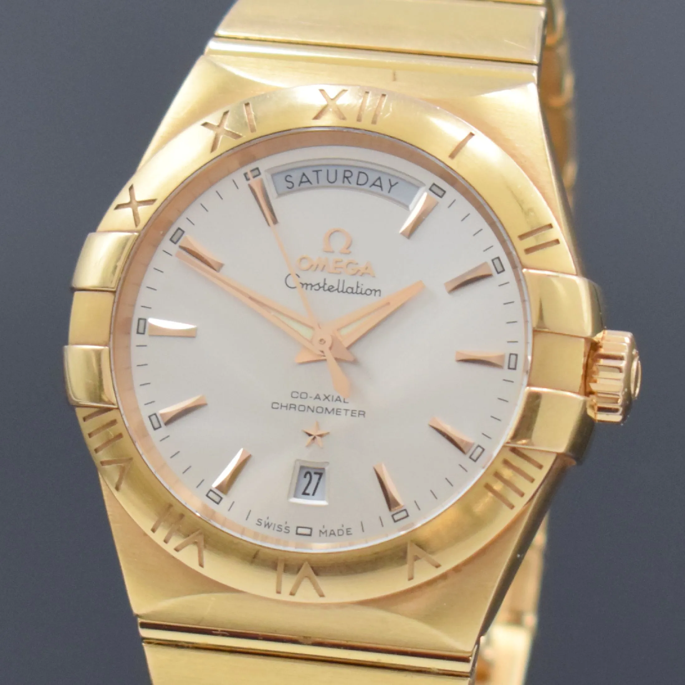 Omega Constellation 38mm Rose gold Silver 1