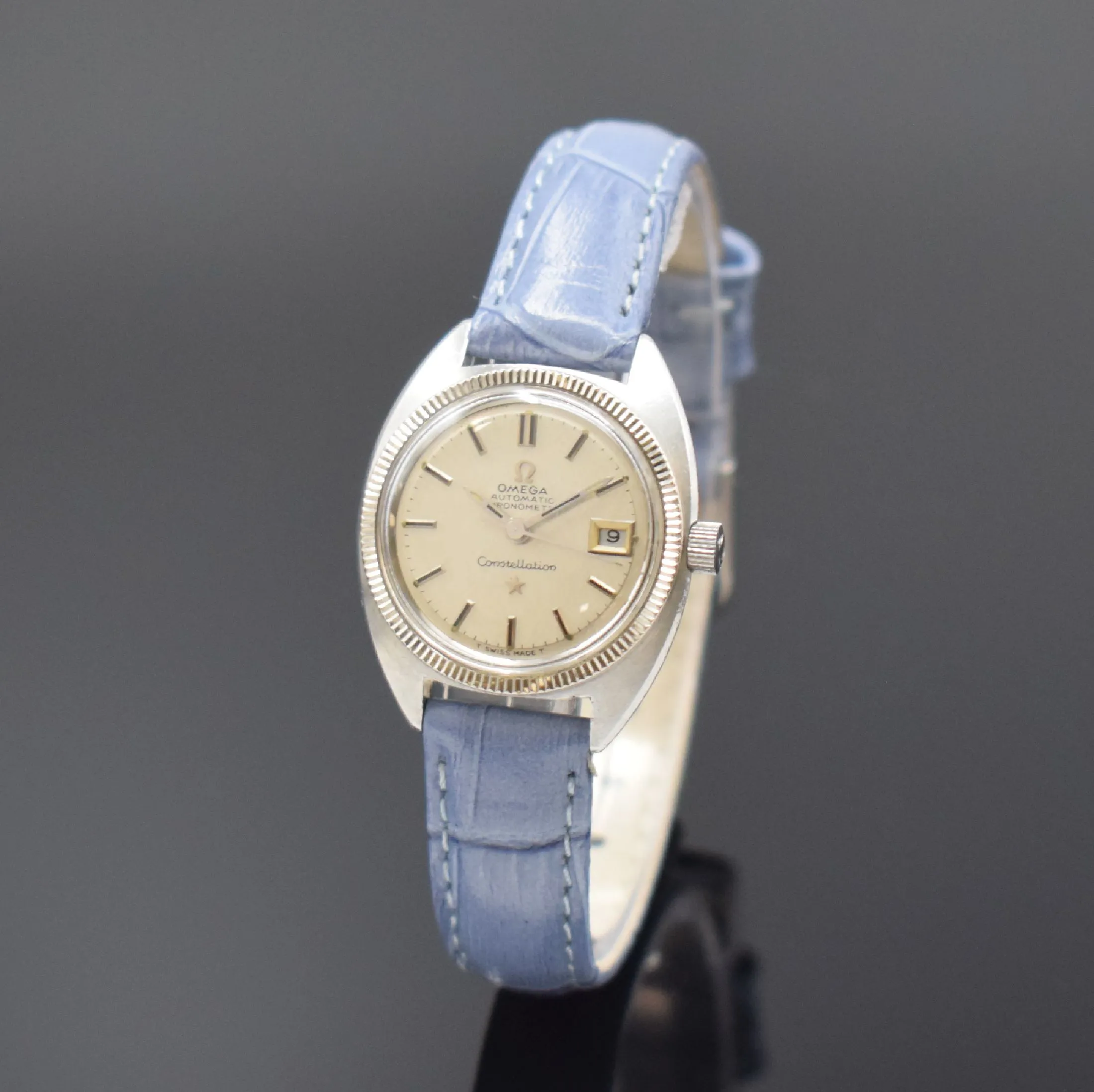 Omega Constellation 568.011 24mm White gold and stainless steel Silver