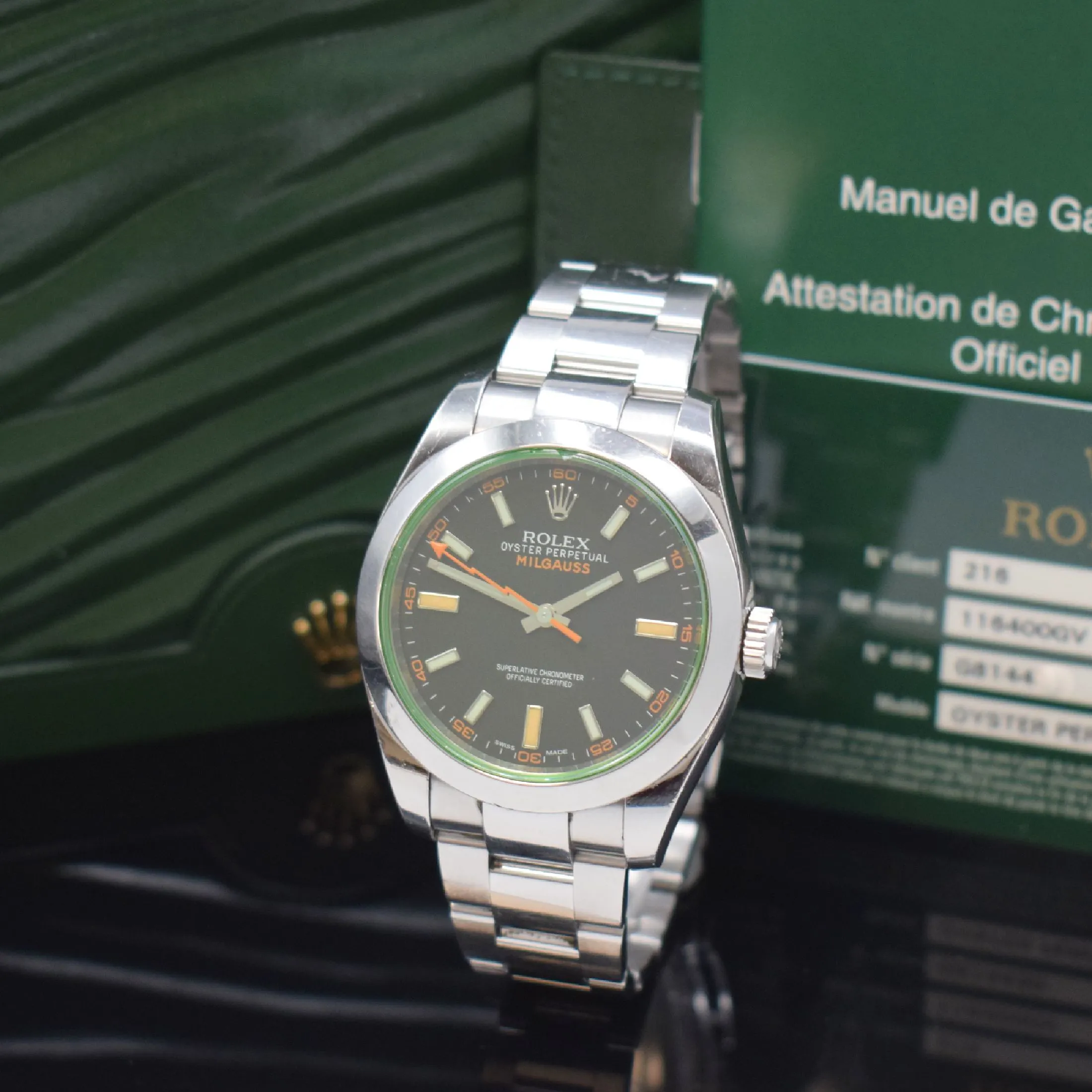 Rolex Milgauss 116400GV 40mm Stainless steel Black