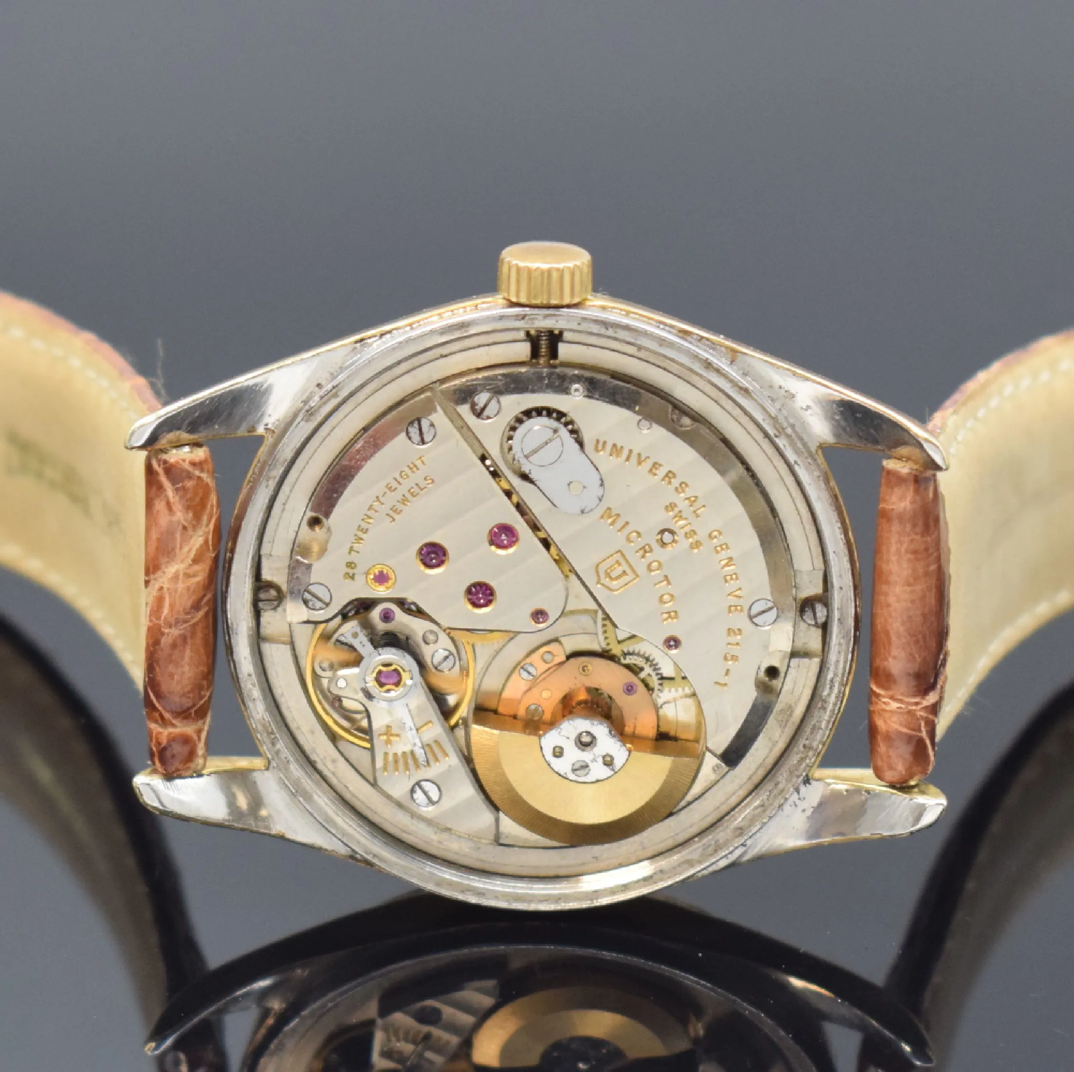 Universal Genève Polerouter 35mm Gold-plated Gilt dial 5