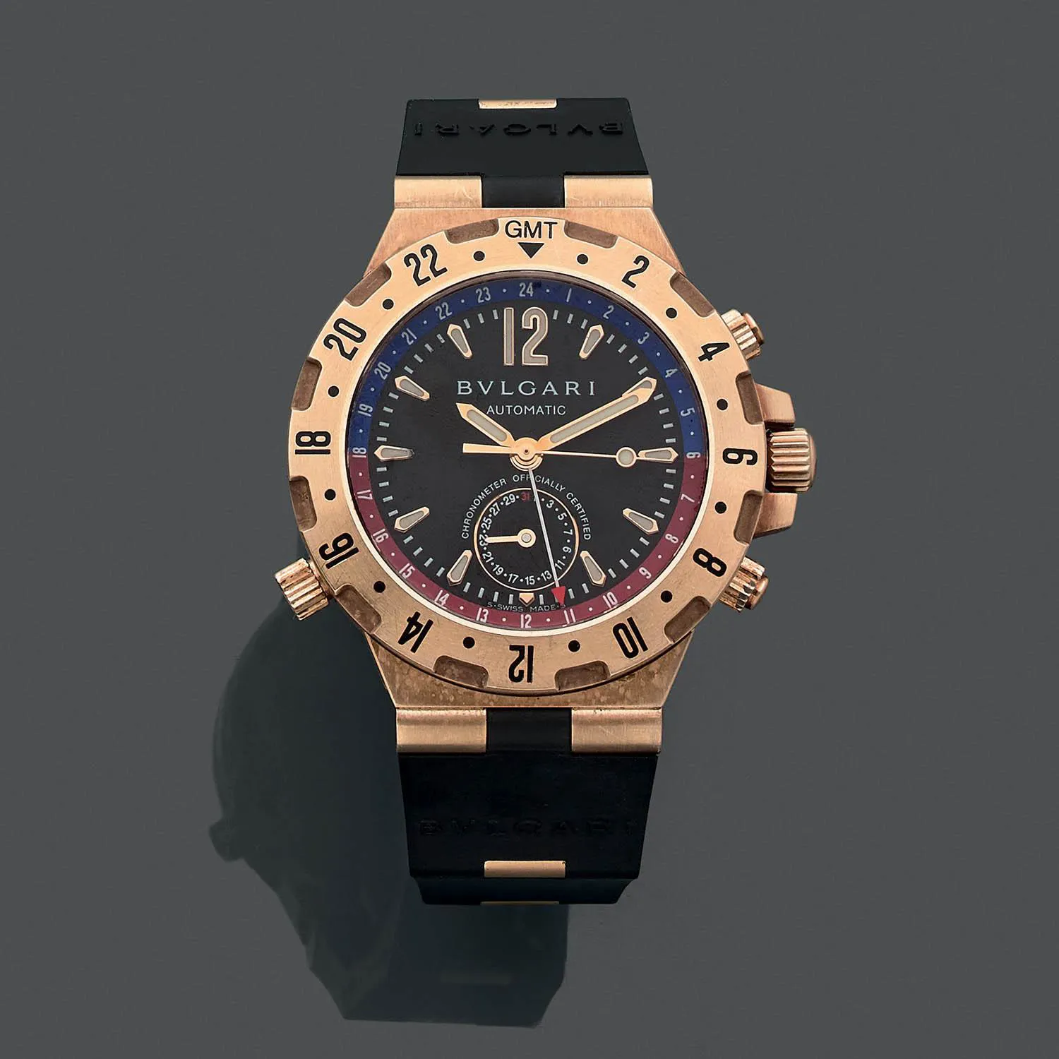 Bulgari Diagono GMT 40 G 40mm Yellow gold Black