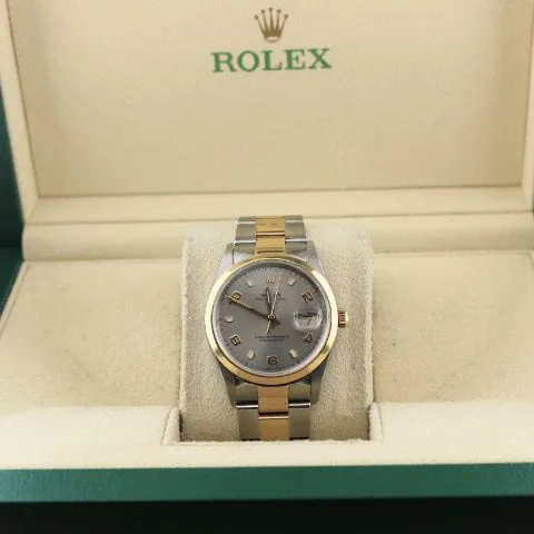 Rolex Oyster Perpetual Date 15203 34mm Yellow gold and Stainless steel Silver