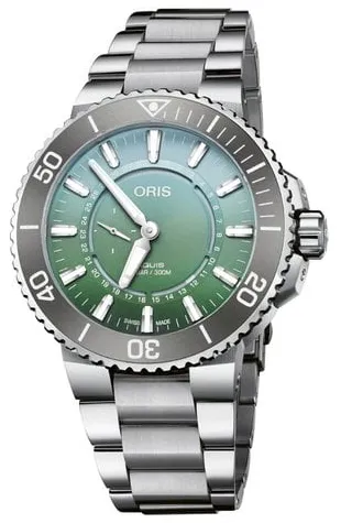 Oris Aquis 01 743 7734 4197-Set 43.5mm Green